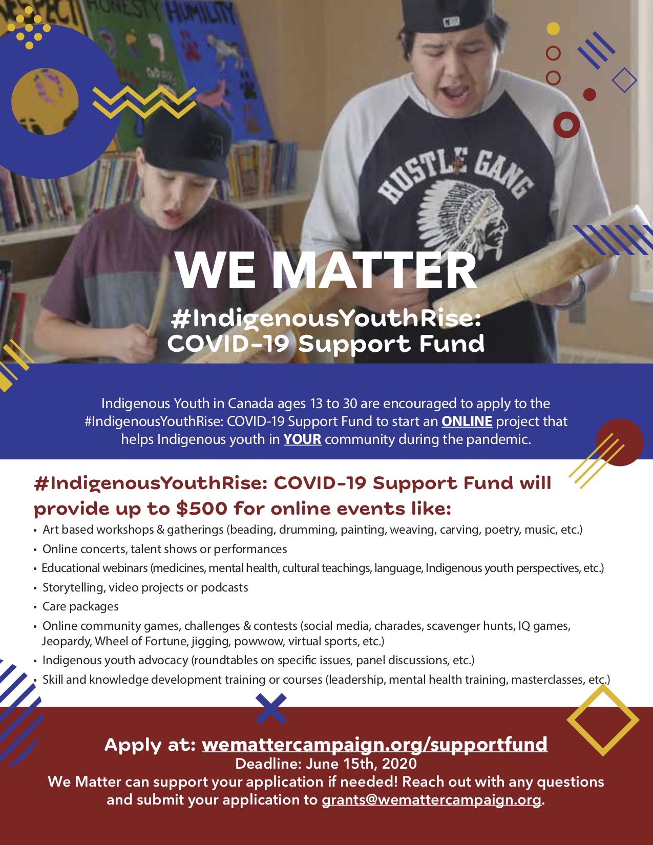 We Matter COVID Support Fund Poster